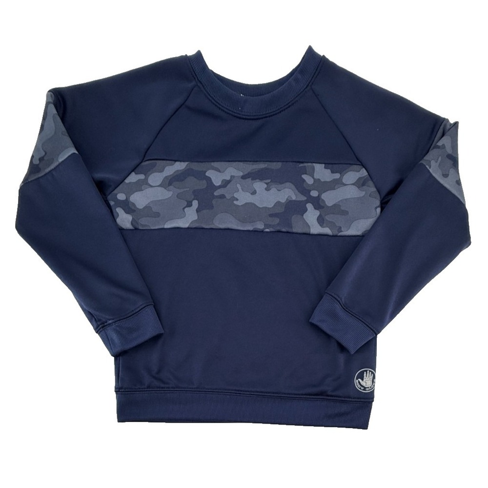 Body‎ Glove Boys Sweatshirt Size 6 Navy Blue Camo Crewneck Pullover